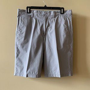 J. CREW Mens Club Chino Shorts W32 Medium Grey Cotton, 10.5" length
